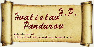Hvalislav Pandurov vizit kartica